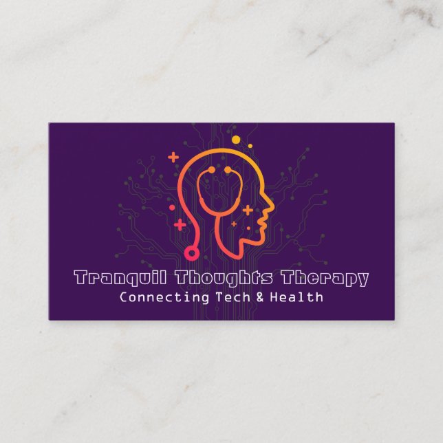 Healthy Mind Logo | AI-Software Visitenkarte (Vorderseite)