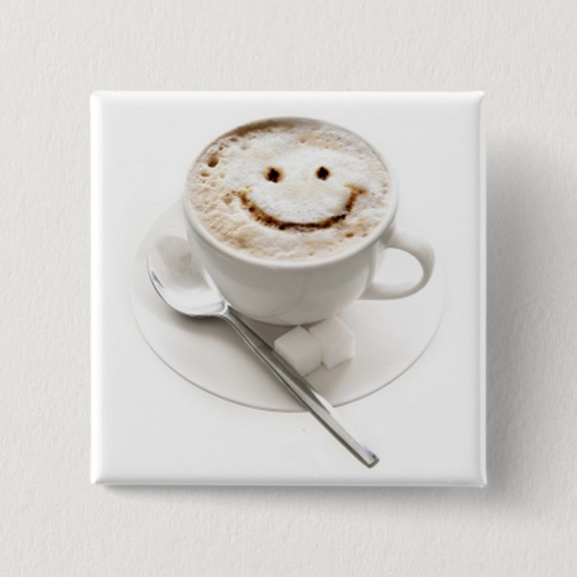 HealthyCoffee Spaß-Knopf-Abzeichen Button (Vorderseite)