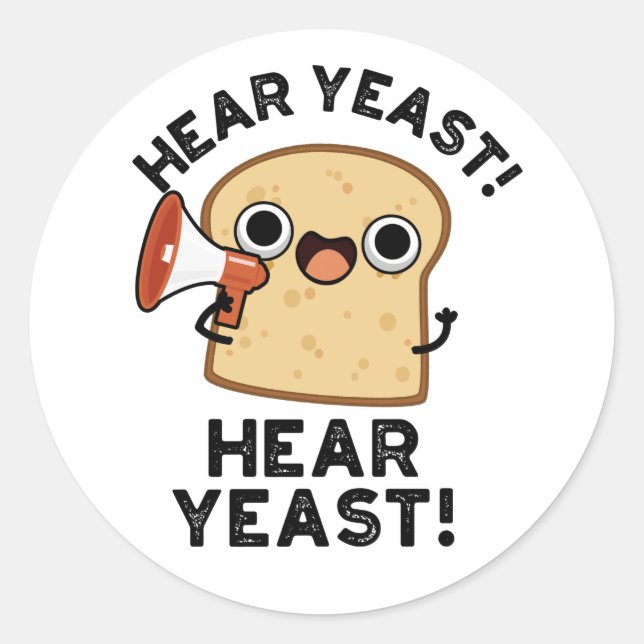 Hear Hear Hear Heast Funny Broad Pub Runder Aufkleber (Vorderseite)