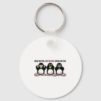 Hear See Speak No Evil Penguins Schlüsselanhänger