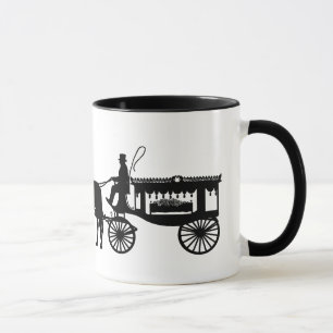 Hearse Carriage Silhouette Beerdigung Tasse