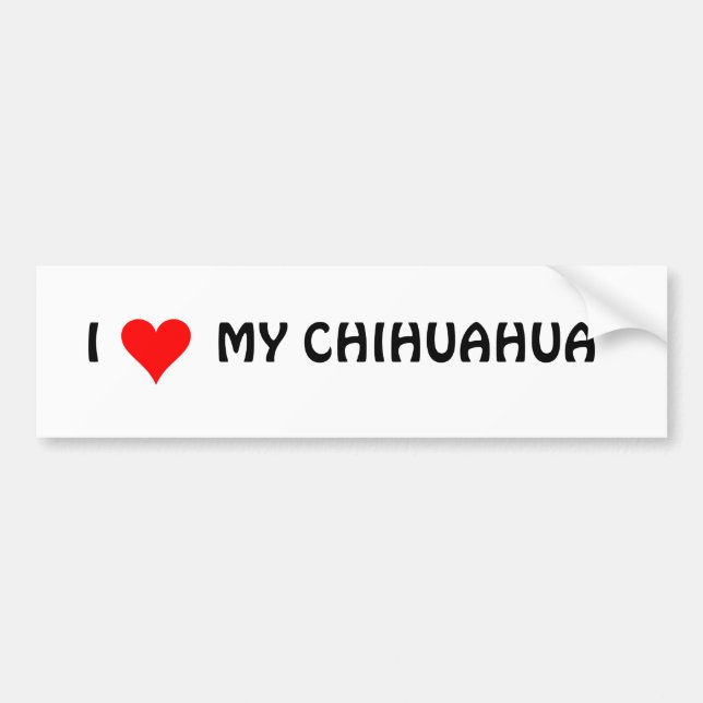 HEART1, I        MEINE CHIHUAHUA AUTOAUFKLEBER (Vorne)
