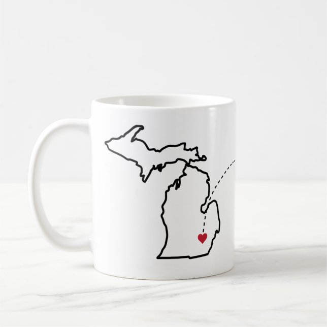 Heart2Heart - Novi, MI to The Villages, FL Kaffeetasse (Links)