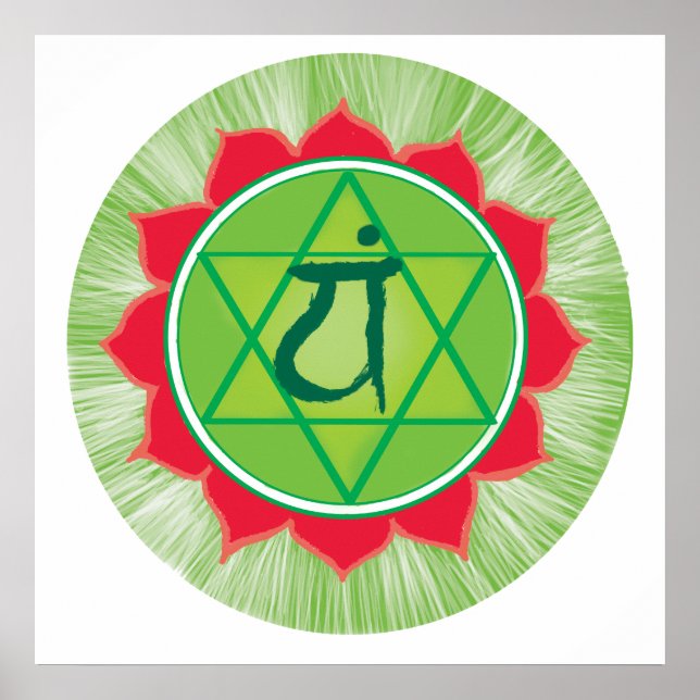 Heart Anahata Chakra Value Poster Paper (Vorne)