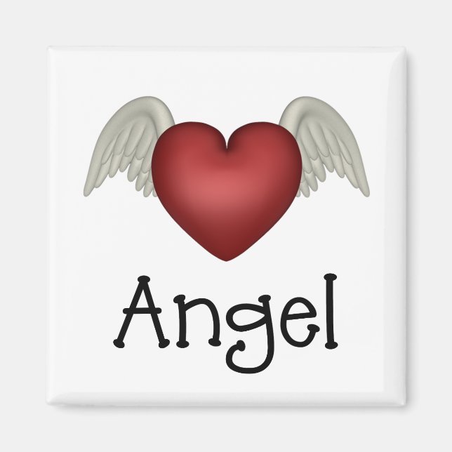 Heart Angel Wings Magnet (Vorne)