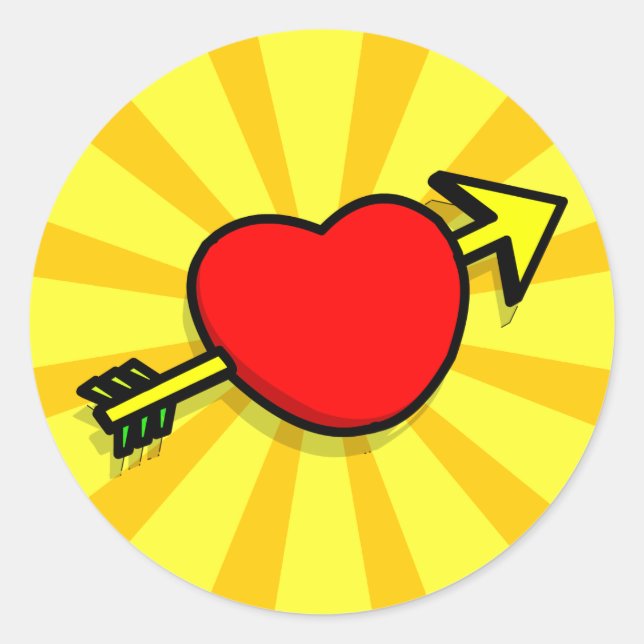 HEART ARROW Sticker (Vorderseite)