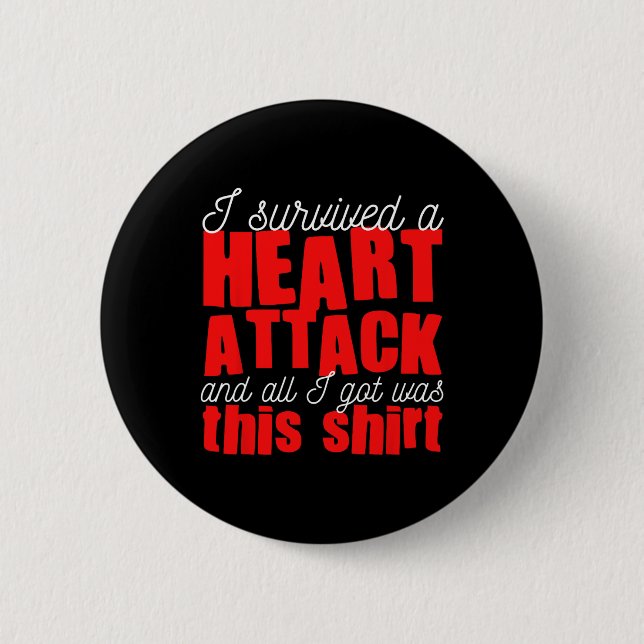 Heart Attack Heart Disease Survivor  Button (Vorderseite)
