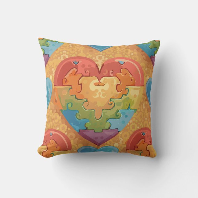 Heart autism kissen (Vorderseite)