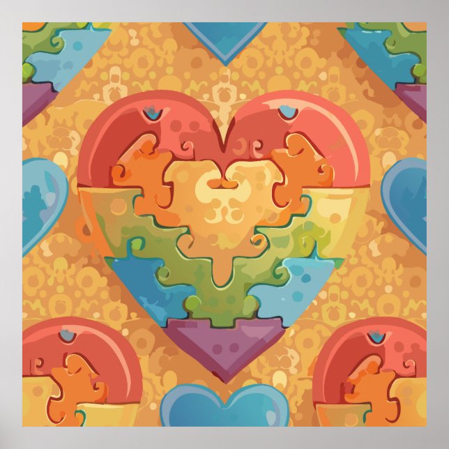 Heart autism poster (Vorne)