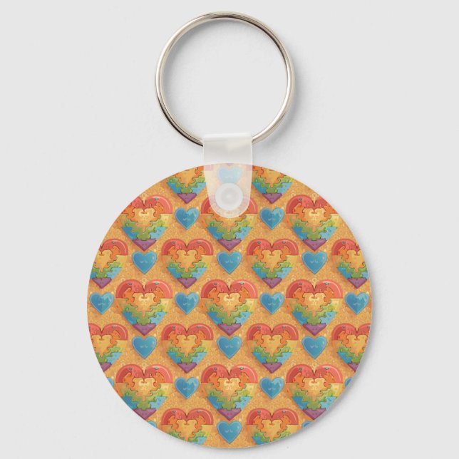 Heart autism schlüsselanhänger (Vorderseite)