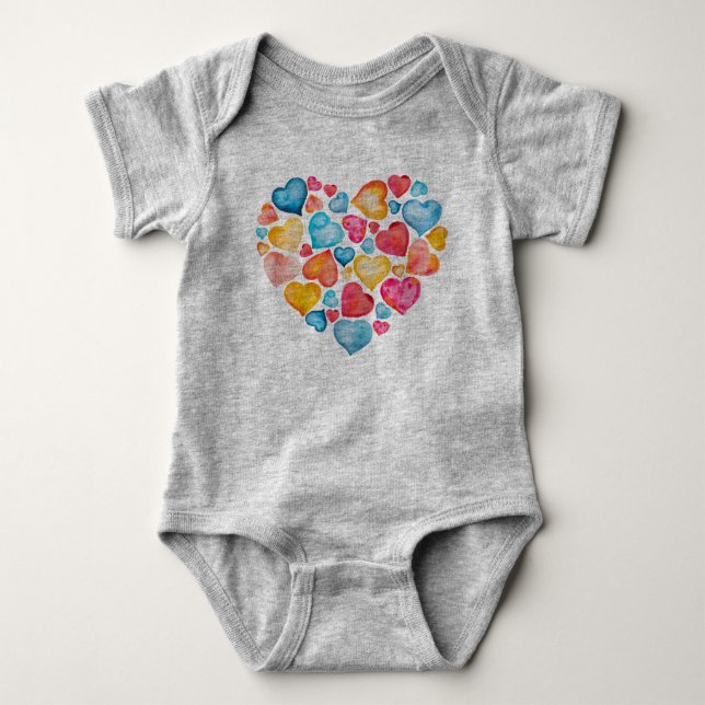 Heart Baby 1 Stück Baby Strampler (Vorderseite)