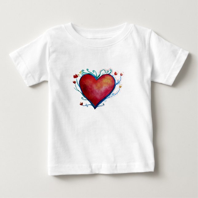 Heart Baby Fine Jersey T - Shirt (Vorderseite)