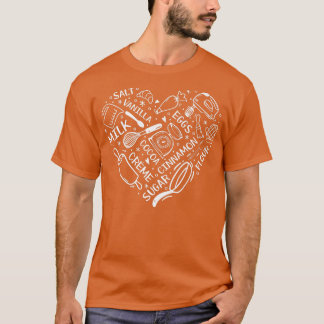 Heart Bake Confectioner Backutensil Baki T-Shirt