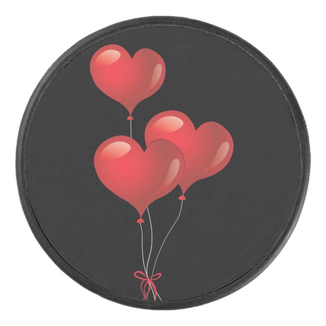 Heart Balloons Hockey Puck (Vorderseite)