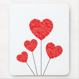 Heart Balloons Illustration Design Mousepad