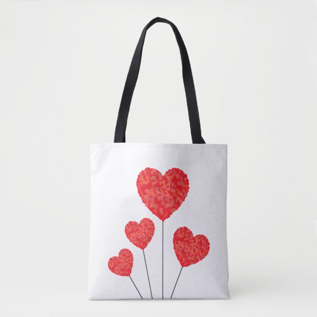 Heart Balloons Illustration Design Tasche (Vorderseite)