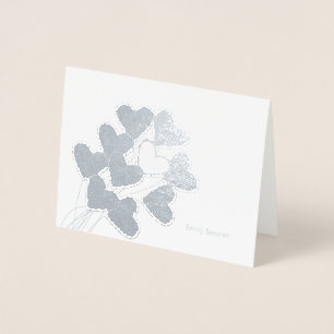 Heart Balloons Stationery Folienkarte