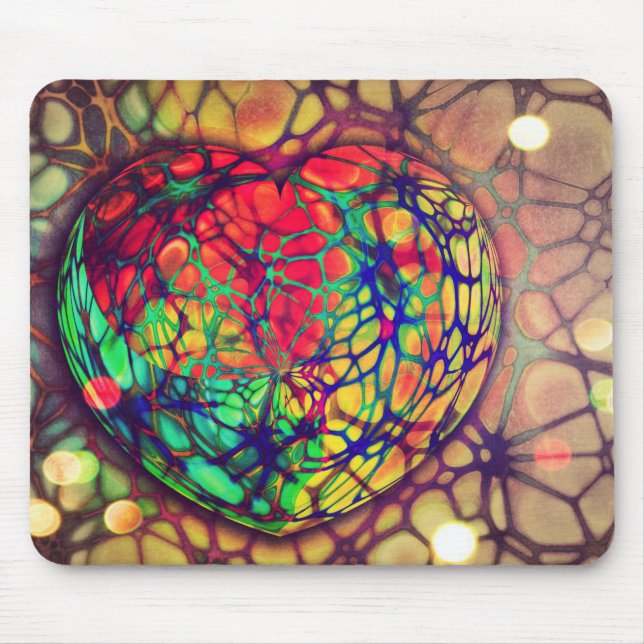 Heart Beat Art Mosaic Mouse Pad Mousepad (Vorne)