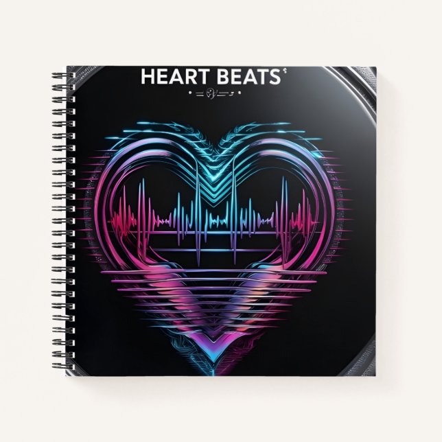 Heart Beats Journal – Write What Makes Your Heart  Notizbuch (Vorderseite)