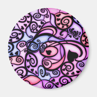 Heart Beats Singing, Stil aus gefestigtem Glas Magnet