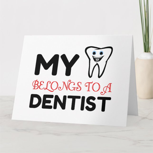 Heart Belongs Dentist Dankeskarte (Vorderseite)