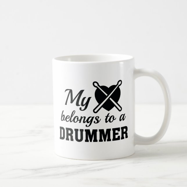 Heart Belongs Drummer Kaffeetasse (Rechts)