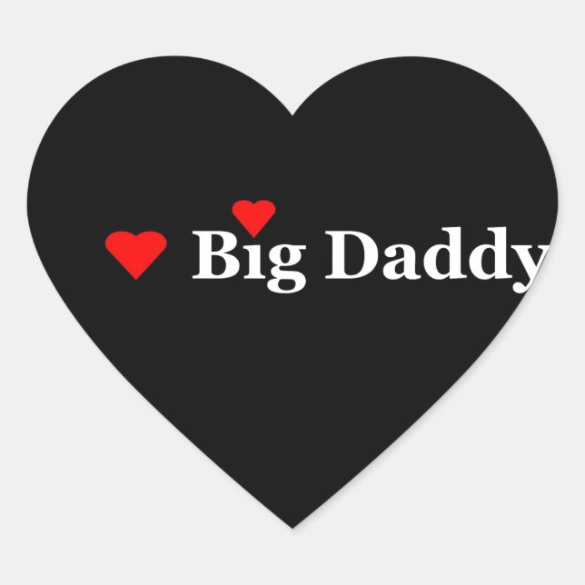 Heart Big Daddy Herz-Aufkleber (Vorderseite)