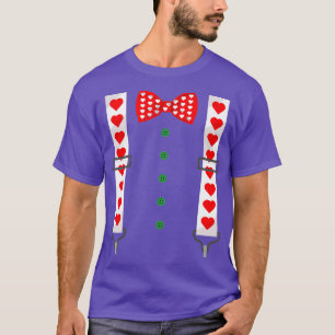 Heart Bow Krawatte Suspenders Kostüme Niedliche We T-Shirt