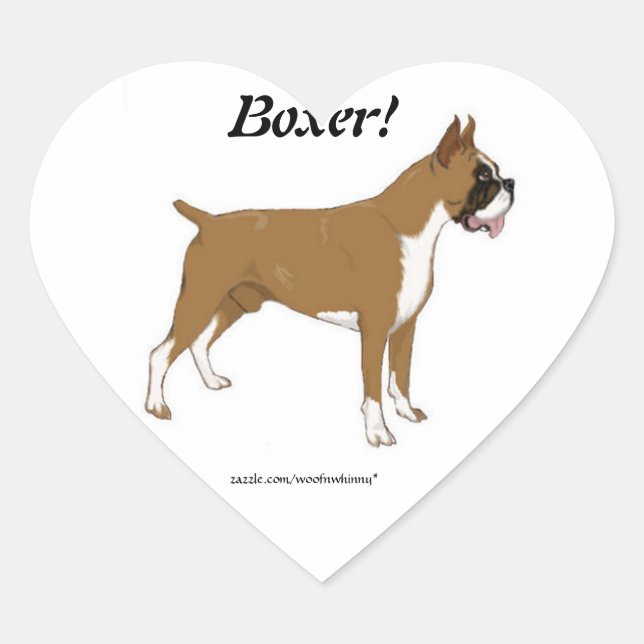 Heart Boxer Stickers (Vorderseite)
