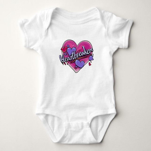 Heart breaker cute baby strampler (Vorderseite)