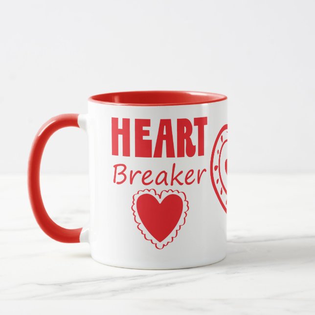 Heart Breaker Valentines Geschenke Tasse (Links)
