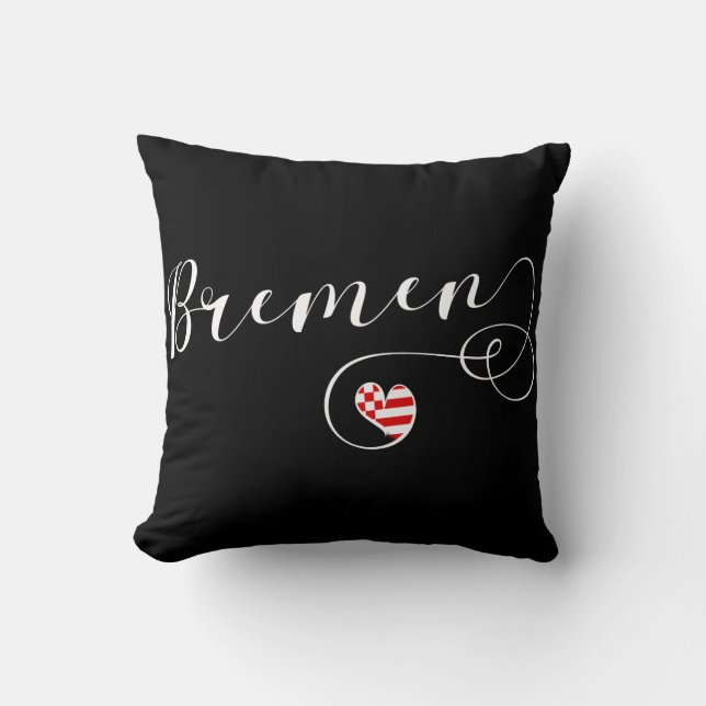 Heart Bremen Flag, Deutschland Kissen (Vorderseite)
