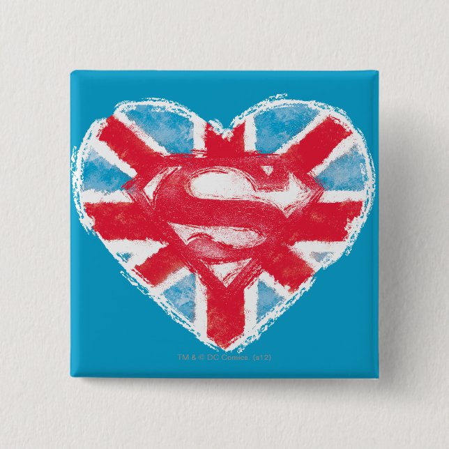 Heart British S-Shield Button (Vorderseite)