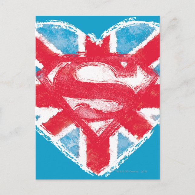 Heart British S-Shield Postkarte (Vorderseite)