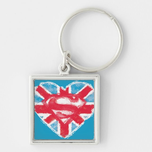 Heart British S-Shield Schlüsselanhänger (Vorne)