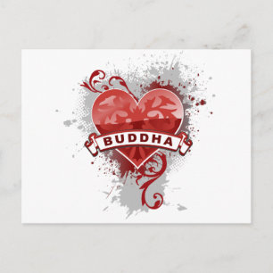 Heart Buddha Postkarte