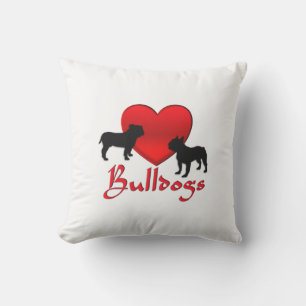 Heart Bulldogs Kissen