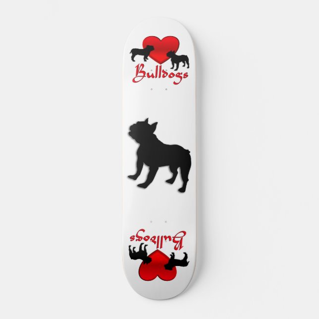 Heart Bulldogs Skateboard (Vorderseite)