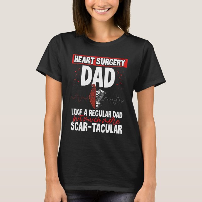 Heart Bypass Heart Transplant Survivor Open Heart  T-Shirt (Vorderseite)