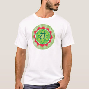Heart Chakra Anahata Männerbasische T - Shirt, Wei T-Shirt