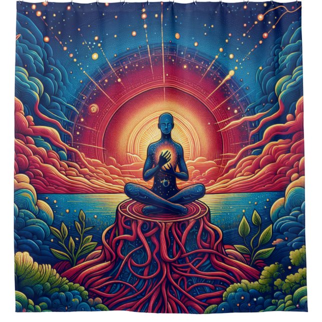 Heart Chakra Duschvorhang (Vorderseite)