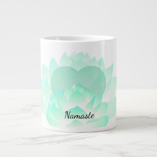 Heart Chakra Lotus Namaste Tasse (Vorderseite)