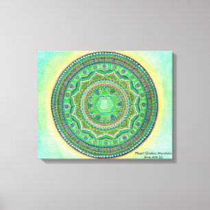 Heart Chakra Mandala Leinwand Art