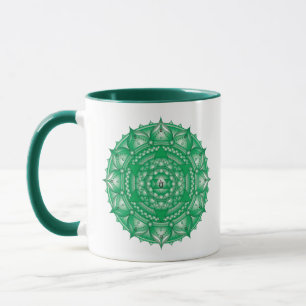 Heart Chakra Mandala Zwei Tone Tasse