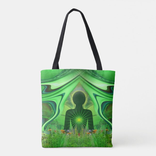 Heart Chakra Tote Bag Tasche (Rückseite)