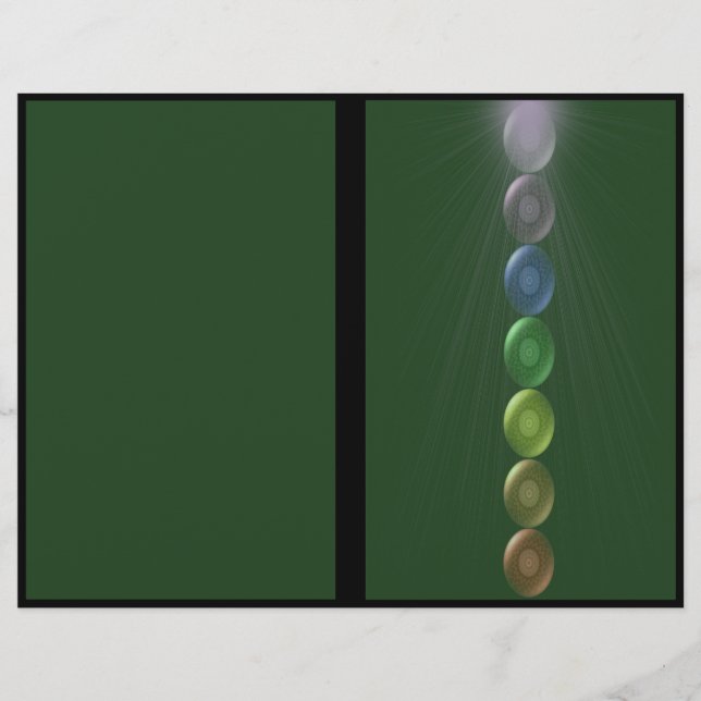 Heart Chakra Tri Fold Broschüre Flyer (Vorderseite)