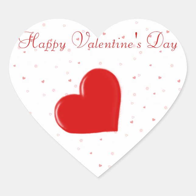 Heart Confetti Sticker (Vorderseite)