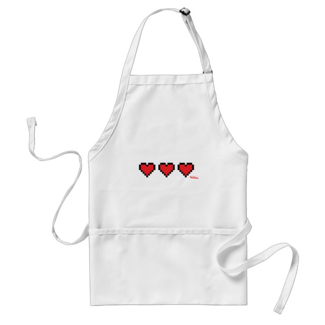 Heart Containers - Gamer, Geek-Videospiele Leben Schürze (Vorne)