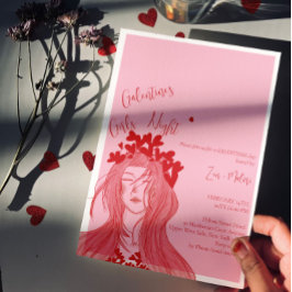 Heart Crown Girl – Galentine’s Day Girls Night Einladung