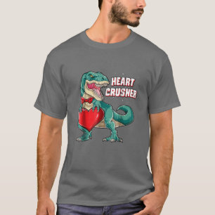 Heart Crusher T Valentinstag Dinosaur T Rex Boys T-Shirt